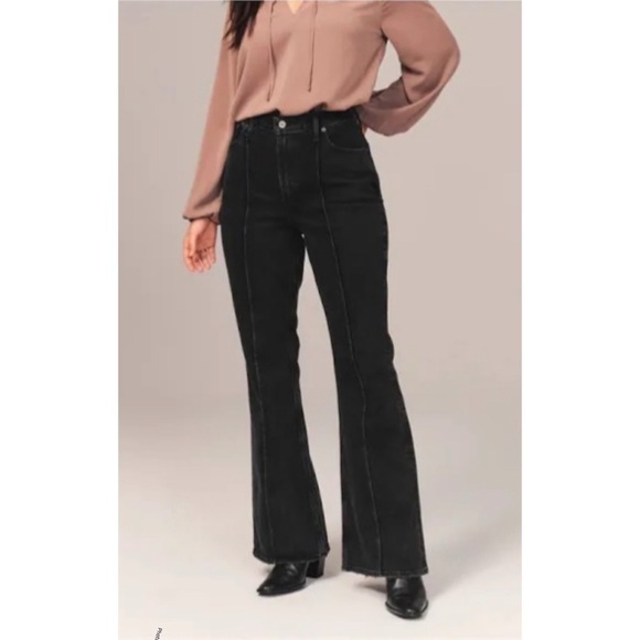 Abercrombie & fitch curve love high rise flare jean size 26/2 - Picture 7 of 7